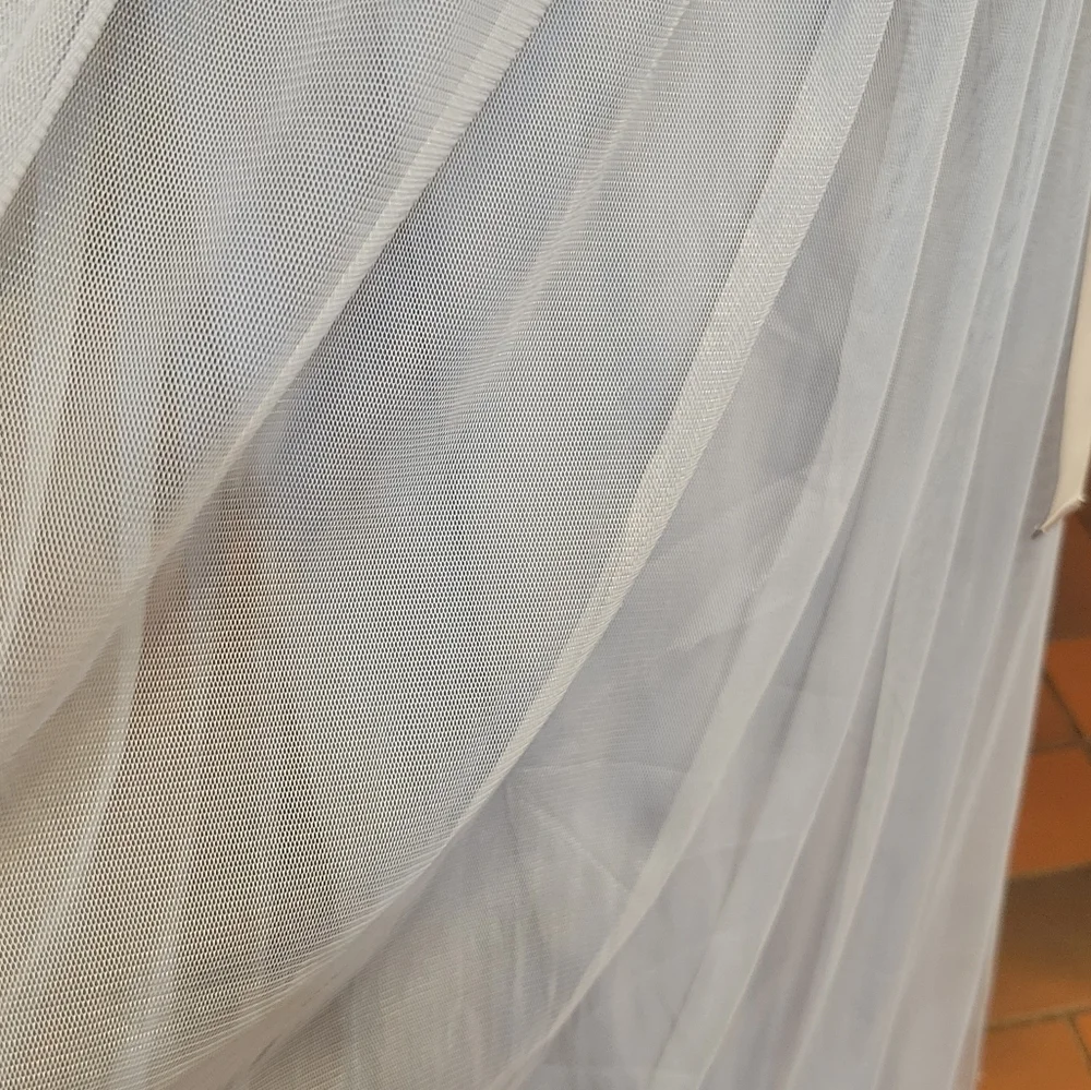 Candalite Petite Long Grey, Formal Dress Polyester, Nylon, Spandex Size PM